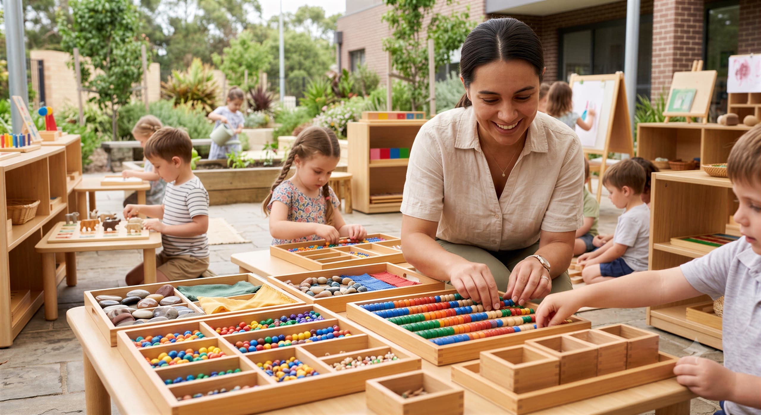 Early-years materials on the table
