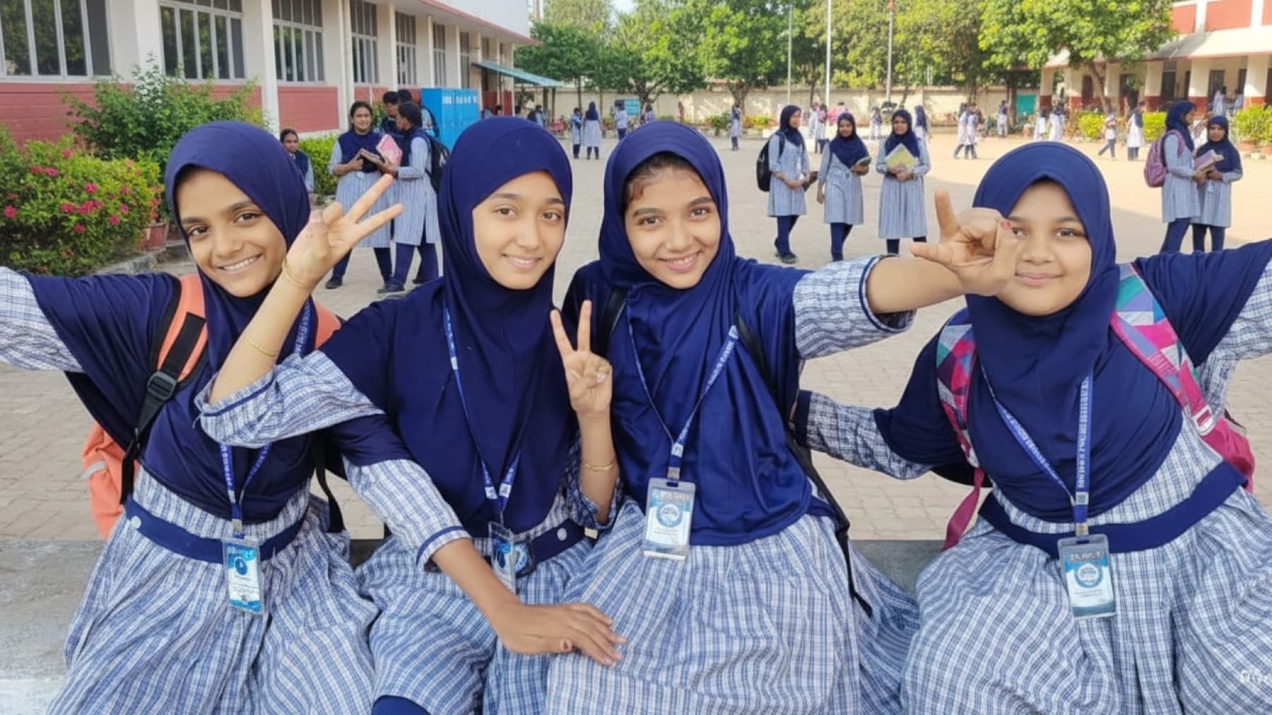 Peace school students during a sports and activity session